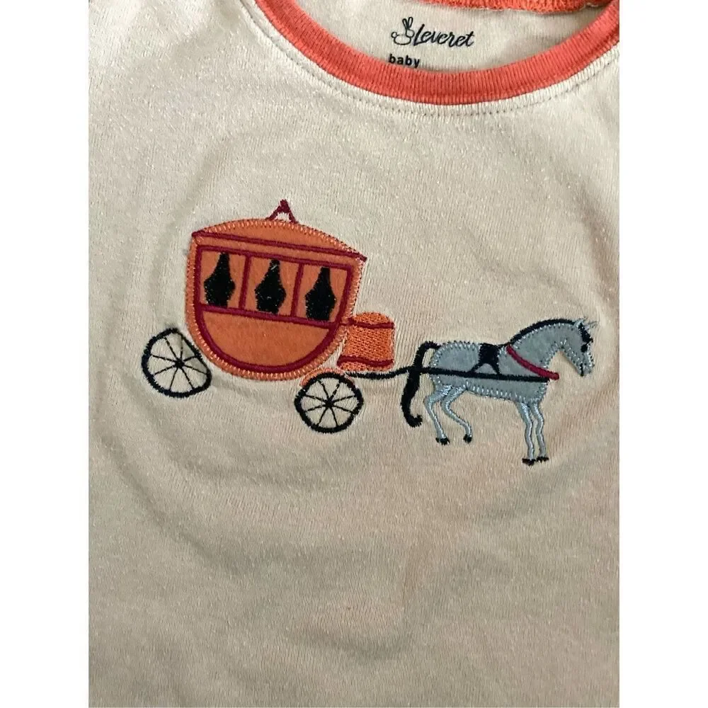 3/$30 Leveret Infant Baby 18-24 Months Pumpkin Carriage 2-piece Pajamas BUY 2 GE